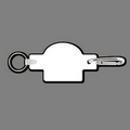 Key Clip W/ Key Ring & 1 3/4" X 2 1/2" Oval Key Tag